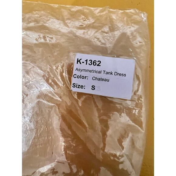 Krisa REVOLVE Chateau Pink Asymmetrical Tank Mini Dress Size Small NWT - Picture 4 of 10